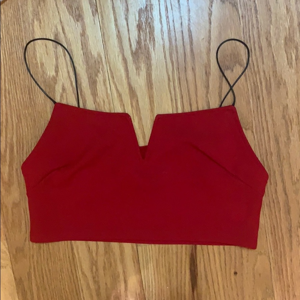 red crop top